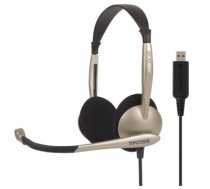 Koss Headphones CS100 Headband/On-Ear, 3.5mm (1/8 inch), Microphone, Black/Gold,