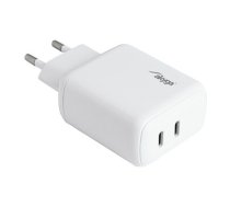 Akyga wall charger AK-CH-19 40W 2x USB-C 20W PD Quick Charge 3.0 5-12V | 1.67-3A white