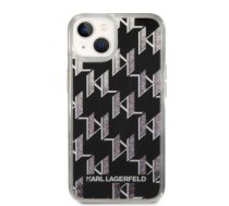 Karl Lagerfeld Monogram Liquid Glitter Case for iPhone 14 Black