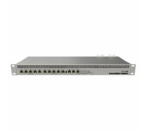 Introducing RB1100AHx4, 13x Gigabit Ethernet ports Router, powered by Annapurna Alpine AL21400 CPU with four Cortex A15 cores, clocked at 1.4GHz each, for a maximum throughput of up to     7.5Gbit. The device supports IPsec hardware acceleration (up to 2