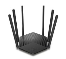 Mercusys Dual-Band Router MR50G 802.11ac, 600+1300 Mbit/s, 10/100/1000 Mbit/s, Ethernet LAN (RJ-45) ports 2, MU-MiMO Yes, Antenna type 6xFixed, Black