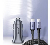 UGREEN CD130 Car Charger, USB-A+PD 3.0, USB-C, QC3.0 30W (Grey)