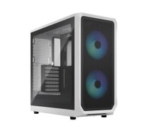 Fractal Design Focus 2 RGB White TG Clear Tint, Midi Tower, Power supply included No