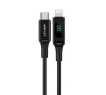 Acefast cable MFI USB Type C - Lightning 1.2m, 30W, 3A black (C6-01 Black)