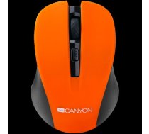 CANYON Mouse CNE-CMSW1(Wireless, Optical 800/1000/1200 dpi, 4 btn, USB, power saving button), Orange