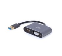 I/O ADAPTER USB3 TO HDMI/VGA/GREY A-USB3-HDMIVGA-01 GEMBIRD