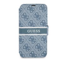 GUBKP13S4GDBL Guess PU 4G Printed Stripe Book Case for iPhone 13 Mini Blue