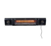 SUNRED Heater SOUND-2000W, Sun and Sound Ultra Wall Infrared, 2000 W, Black