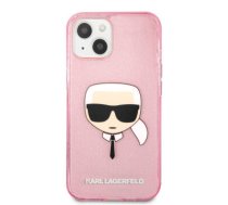 KLHCP13SKHTUGLP Karl Lagerfeld TPU Full Glitter Karl Head Case for iPhone 13 mini Pink