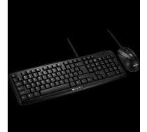 CANYON USB standard KB, water resistant RU layout bundle with optical 3D wired mice 1000DPI black