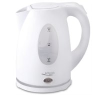 Adler AD 1207 Standard kettle, Plastic, White, 2000 W, 1.5 L, 360° rotational base