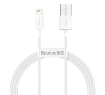 Baseus CALYS-A02 Nylon Izturīgs Datu & Uzlādes Vads USB-C QC3.0 2.4A uz Lightning 1M Balts