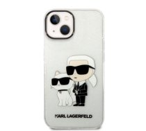 Karl Lagerfeld IML Glitter Karl and Choupette NFT Case for iPhone 14 Plus Transparent