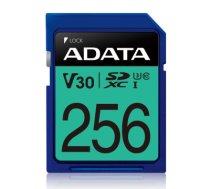 ADATA Premier Pro UHS-I SDXC, 256 GB, Flash memory class 10, U3, V30, 85 MB/s, 100 MB/s