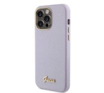 Guess PU Glitter Full Wrapped Case for iPhone 15 Pro Max Lilac