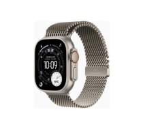 Apple Watch Ultra 3 GPS + Cellular 49mm Natural Titanium Case with Natural Titanium Milanese Loop - Medium