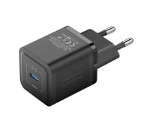 Wall charger, Vention, FEPB0-EU, USB-C, 20W, GaN (black)