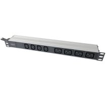 1U Aluminum PDU, rackmountable, 4x C13, 4x C19 2x 16A Plug, 250VAC 50/60Hz open end | DN-95423