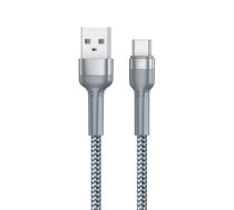 Remax USB - USB Type C cable charging data transfer 2,4 A 1 m silver (RC-124a silver)