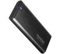 Axagon External USB-C 3.2 Gen 2 metal box for M.2 NVMe & SATA SSD disks. Screwless.