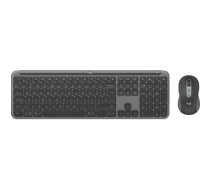 Logitech MK950 Signature Slim keyboard Mouse included Office RF Wireless + Bluetooth QWERTY US International Graphite