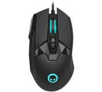 LORGAR Stricter 579, gaming mouse, 9 programmable buttons, Pixart PMW3336 sensor, DPI up to 12 000, 50 million clicks buttons lifespan, 2 switches, built-in display, 1.8m USB soft silicone cable, Matt UV coating with glossy parts and RGB lights with 4 LED flowing modes, size: 131*72*41mm, 0.127kg, black