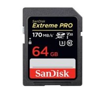 SANDISK Extreme PRO 64GB microSDXC + 2 years RescuePRO Deluxe up to 200MB/s & 90MB/s Read/Write speeds, UHS-I, Class 10, U3, V30