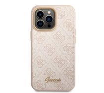 Guess PC/TPU 4G Metal Camera Outline Case for iPhone 14 Pro Max Pink