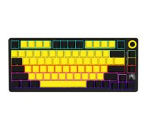 LORGAR KBP7075W, Wireless 75% Mechanical Gaming Keyboard Pro, Black/yellow, EN layout