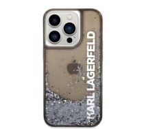 Karl Lagerfeld Translucent Liquid Glitter Case for iPhone 14 Pro Black