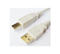 Kabelis Brackton USB Male - USB Male B 1.8m White