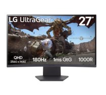 LCD Monitor | LG | 27GS60QC-B | 27" | Gaming / Curved | Panel VA | 2560x1440 | 16:9 | 180 Hz | Matte | 1 ms | Tilt | Colour Black | 27GS60QC-B
