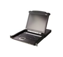 Aten CL5708M 8-Port PS/2-USB VGA 17" LCD KVM Switch with Daisy-Chain Port and USB Peripheral Support Aten