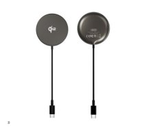 XO wireless inductive charger QI2 CX029 magnetic black