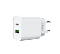 XO wall charger CE02A PD 20W QC 3.0 18W 1x USB 1x USB-C white + USB-C – USB-C cable