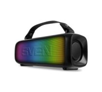 Speaker 2.0 portable SVEN PS-235, black (12W, TWS, ), power output 2x6W (RMS), Bluetooth, FM, USB, lithium 1500mA*h
