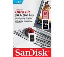 Sandisk Ultra Fit™ USB 3.1 - Small Form Factor Plug and Stay Hi-Speed USB Drive 16 GB, USB 3.1, Black