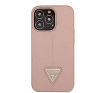 Guess PU Saffiano Triangle Case for iPhone 13 Pro Pink