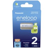 Panasonic rechargeable batteries ENELOOP BK-4MCDE/2BE, 800 mAh, 2100 (2xAAA)