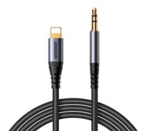 Joyroom stereo audio cable AUX 3.5 mm mini jack - Lightning for iPhone iPad 1.2 m black (SY-A06)