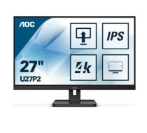 AOC U27P2 LED display 68.6 cm (27") 3840 x 2160 pixels 4K Ultra HD Black