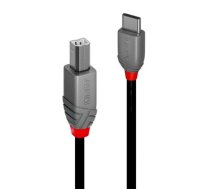Lindy 3m USB 2.0 Typ C an B Kabel Anthra Line