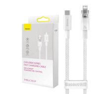 Fast Charging cable Baseus USB-C to Lightning Explorer Series 1m, 20W (white)