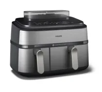 Philips 5000 series NA555/00 fryer Double 9 L Stand-alone 2750 W Hot air fryer Silver