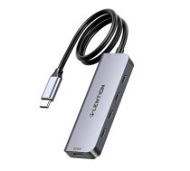 Lention 5in1 Hub USB-C to 4x USB-C 5Gbps + USB-C 5V-IN 15W (gray)