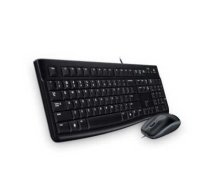 Logitech Desktop MK120 keyboard Mouse included USB QWERTY Nordic Black