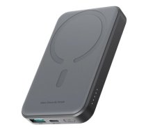 Powerbank Joyroom JR-W020 Mini 5000mAh USB-A USB-C inductive 20W - black + USB-C | USB-C cable