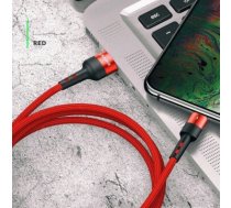 USAMS Kabel pleciony U26 lightning 1m 1szt. for set 2A Fast Charging czerwony|red SJ311IP02 (US-SJ311)