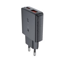 Acefast A69 PD 30W GaN USB-A USB-C wall charger - black