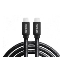Axagon Data and charging USB 3.2 Gen1 cable lengh 3 m. PD 60W, 3A. Black braided.